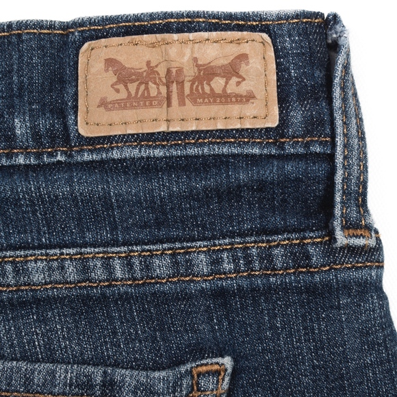 Levis 515 Jeans Boot Cut Mid Rise Dark Wash Cotton & 1% Stretch Women Sz 10M - Picture 7 of 8